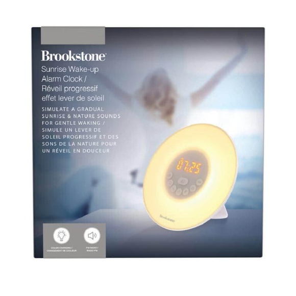 BRAND NEW sealed brookstone sunrise wake up alarm clock - Picture 3 of 6